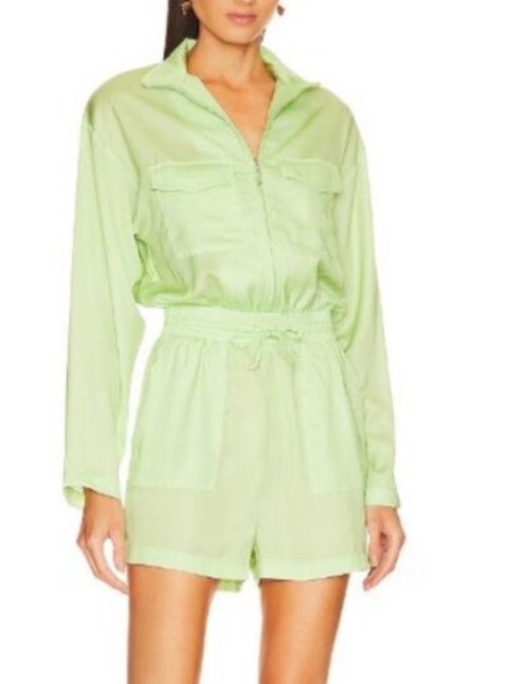 Revolve Silk Romper Mint Green Size 6